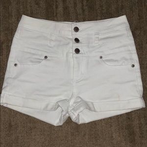 Size 1 high waisted white shorts
